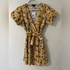 Forever 21 Flowered Wrap Dress